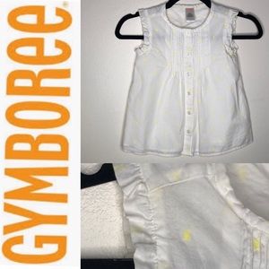 Gymboree EUC Cotton Yellow Ruffle Sleeveless Top